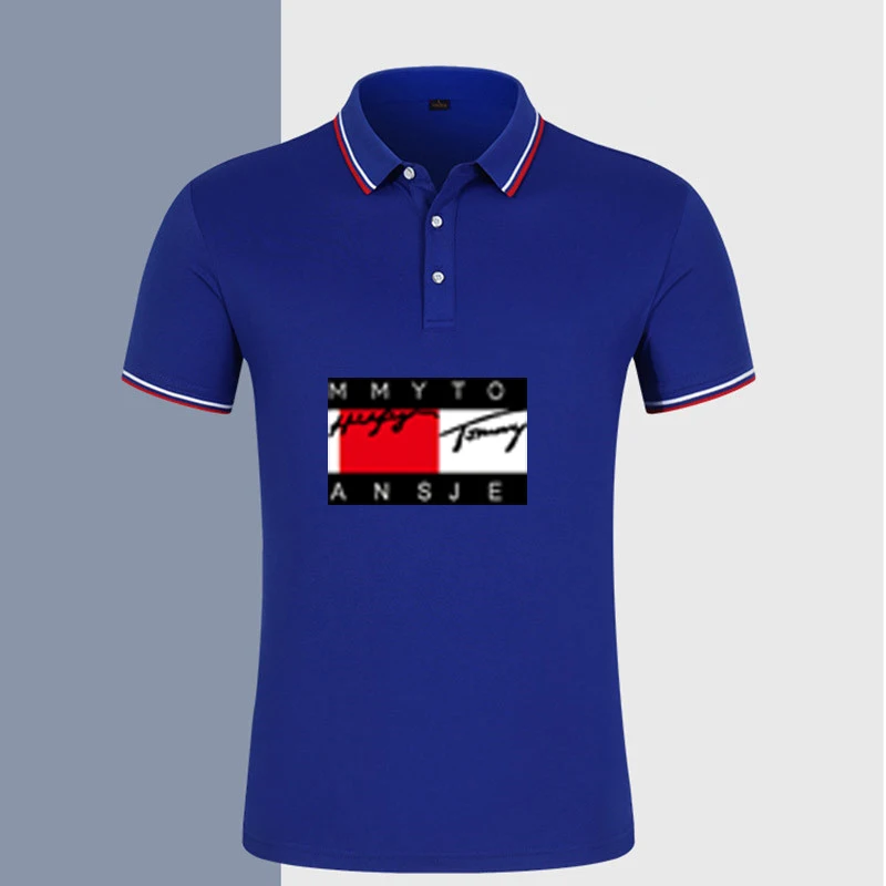

2021New summer high quality men's polo shirt casual social business short-sleeved men's shirt lapel polo shirt