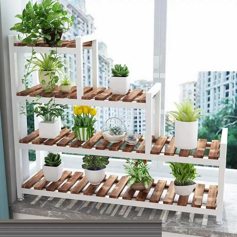 

Estante Para Flores Estanteria Escalera Pot Indoor Plant Plantenrekken Wood Ladder Outdoor Balcony Dekoration Shelf Flower Stand
