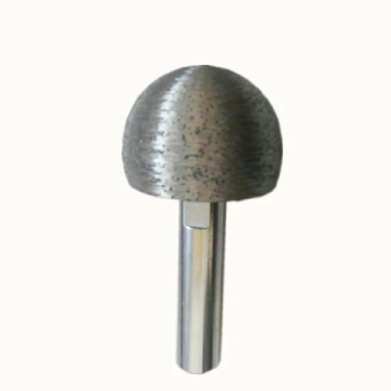 Wear-Resistant Diamond Grinding Head Hemispherical With Extension Rod Small Wheel For Stone Inscription Engraving Free Shipping