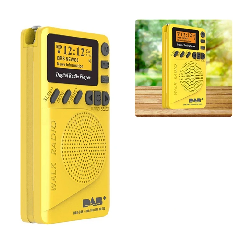 Портативный MP3 плеер Mini DAB цифровое радио FM цифровой демодулятор Built in динамик для