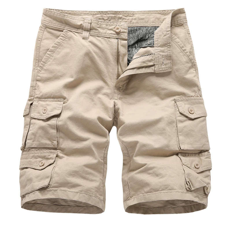 

Men Cargo Shorts Fashion 2021 Summer Beach Shorts Military Casual Short Pants Multi-pocket Loose Bermuda Cargo Overalls Male 38