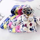 Новинка, зимняя теплая пуховая куртка для маленьких мальчиков и девочек с изображением Микки и Минни, от Disney, симпатичное пальто с капюшоном, костюм с принтом мыши