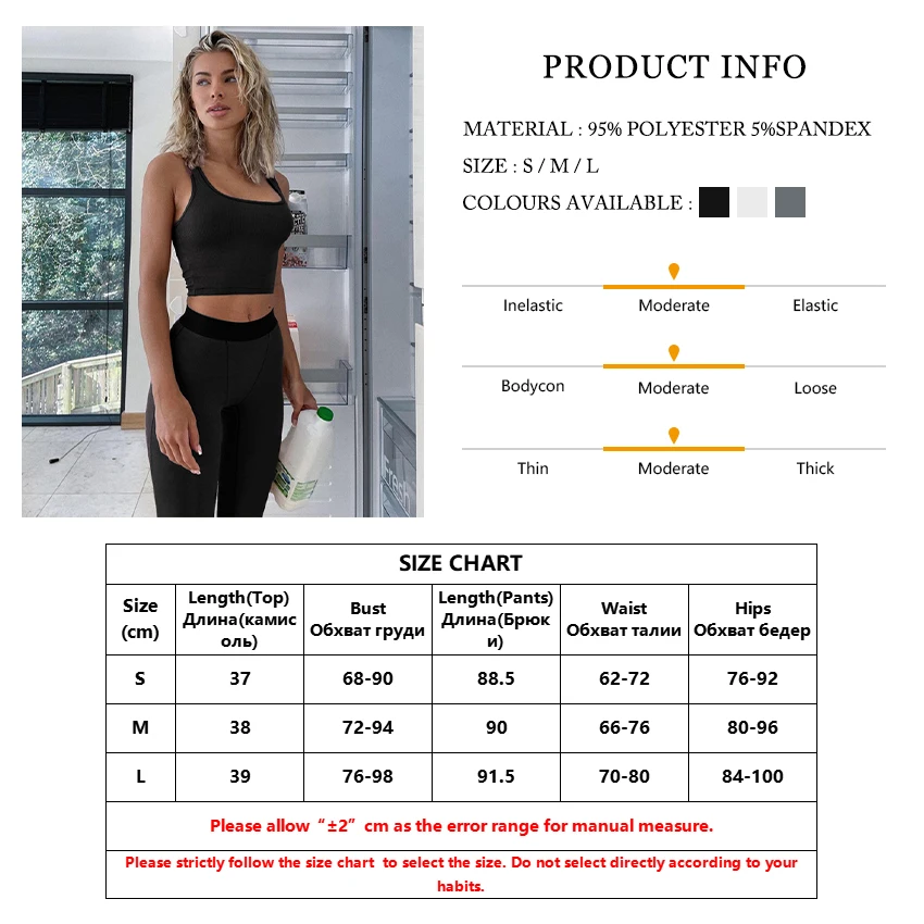 

Clacive Sporty Solid Sexy Women Two Piece Pants Set Summer Tank Crop Top High Wasit Leggings Set Active Wear Tracksuit Woman