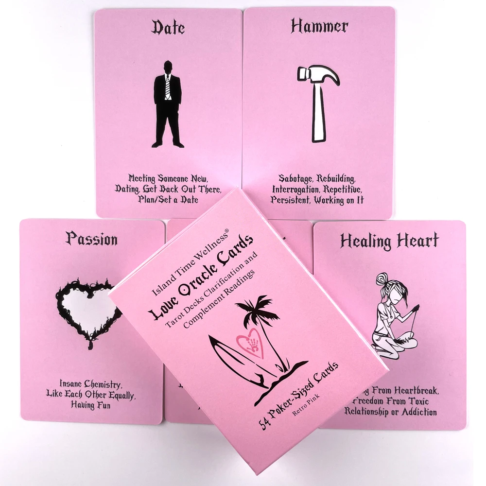 

Высококачественные специальные стильные классические розовые островные временные оздоровительные карты с любовью Таро Популярные Стильн...