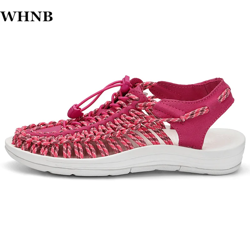 

Сандалии женские на плоской подошве, эластичные босоножки на танкетке, плетеные, гладиаторские римские сандалии, лето