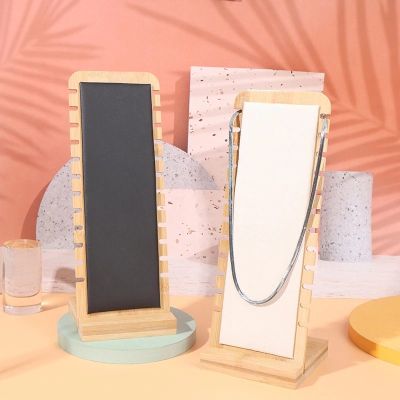 

Бамбуковая подставка для ювелирных изделий, подставка для демонстрации ожерелья, деревянная подставка для нескольких мольбертов, демонстр...