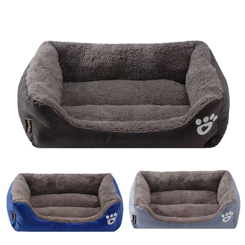 

S-3XL Pet Large Dog Beds Soft Warm Cat Bed Cushion Waterproof Bottom Small Dog Bed Chihuahua Husky Pet Sofa Beds For Dogs Cats