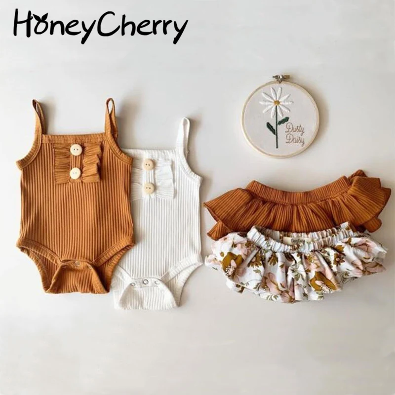 

New baby clothes set girls summer romper skirt suit baby girl clothes set clothes for toddler girls