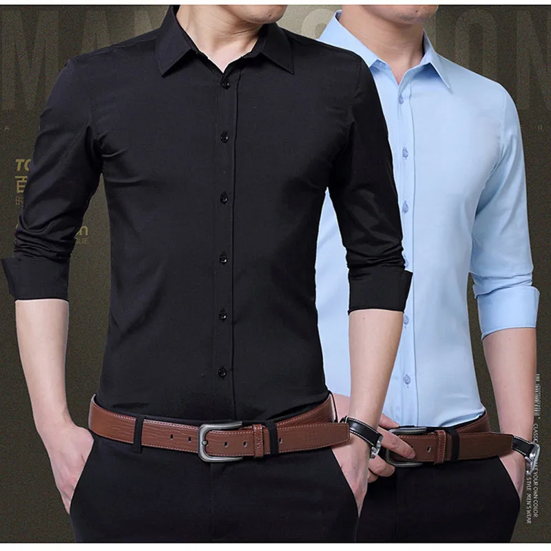 

White shirt men's long-sleeved non-iron self-cultivation anti-wrinkle business work clothes autumn professional formal wear