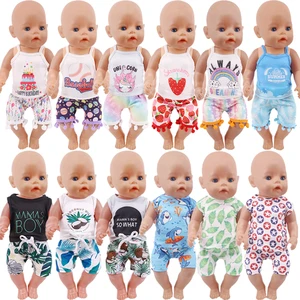 Handmade Summer Suit,Panty For 18 Inch American Doll Accessory Boy Toy 43 cm Baby Born Clothes Doll  in USA (United States)