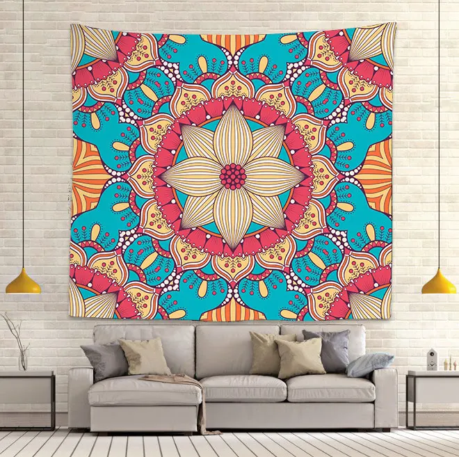 Simsant Ramadan фестиваль гобелен тропические листья Мандала искусство настенный для