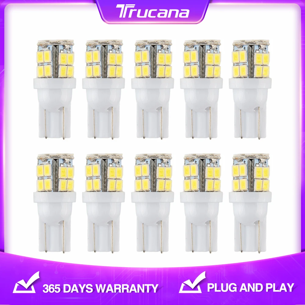 

Светодиодсветодиодный лампа T10 W5W для салона автомобиля, 10 шт., Высококачественная Верхняя лампа для чтения, габаритная лампа 168 194 6500K, светод...