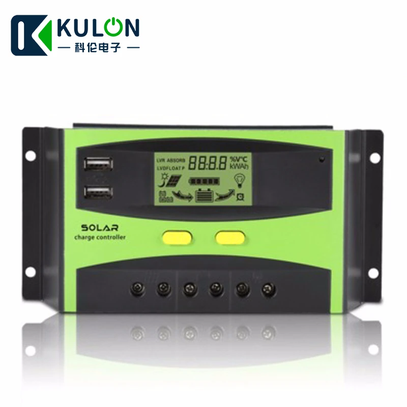 PWM контроллер солнечной энергии 20A 30A 40A 50A 60A 12v 24V 48V электрический ток Дисплей свет лампа с напряжением тока контроллер заряда