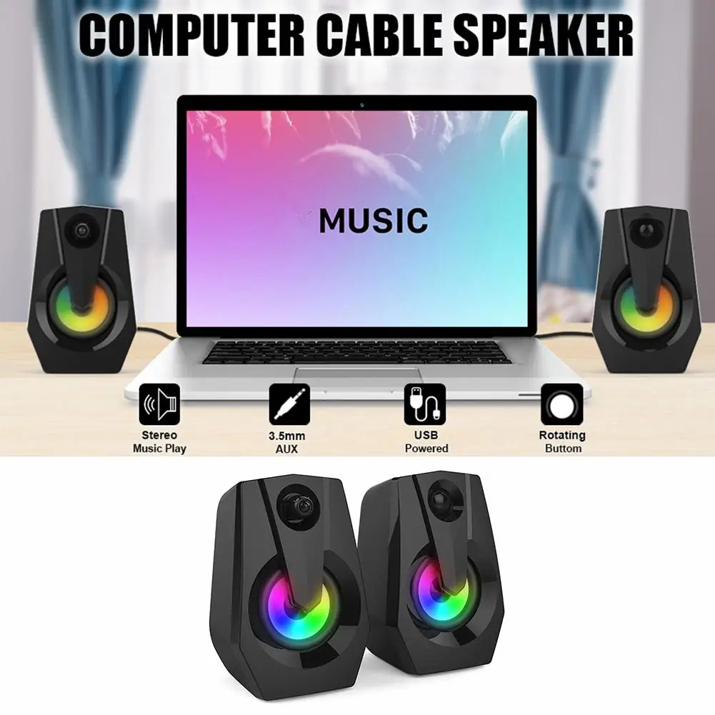 Новый креативный мини сабвуфер компьютерные колонки Проводной USB Саундбар