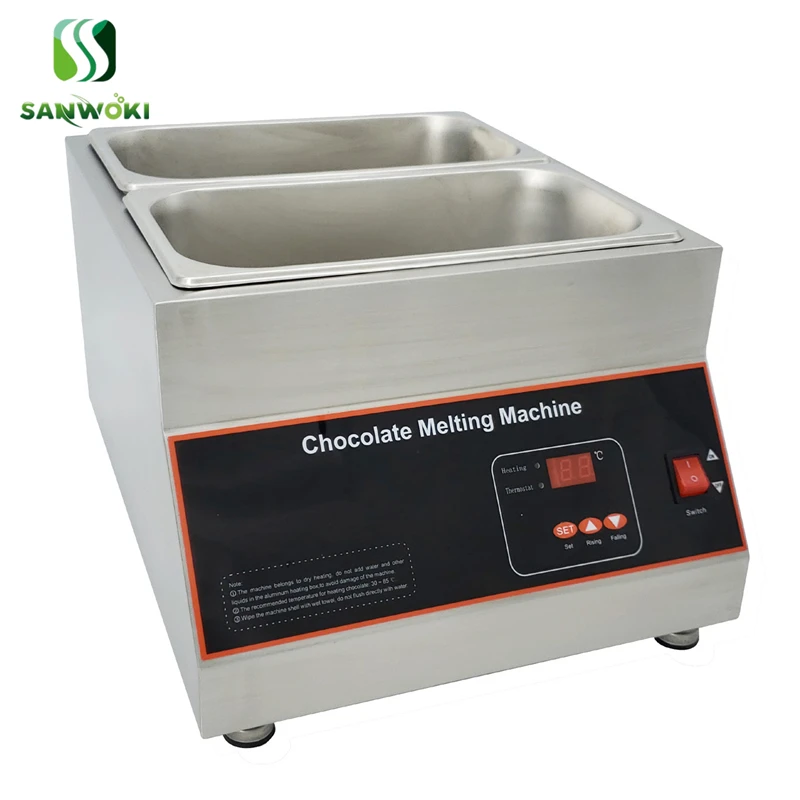 Electric 2-Pot Chocolate Tempering Machine 2 tanks chocolate melting machine cheese heater melter furnace | Бытовая техника