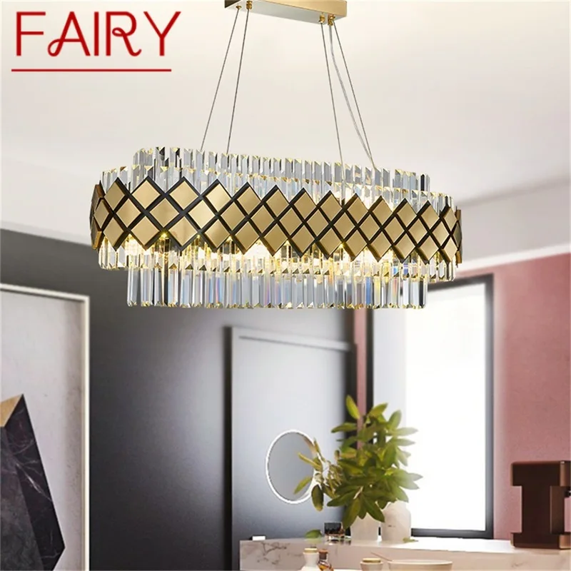 

FAIRY Pendant Light Postmodern Luxury Crystal Lamp Fixture Decorative for Home Dining Living Room