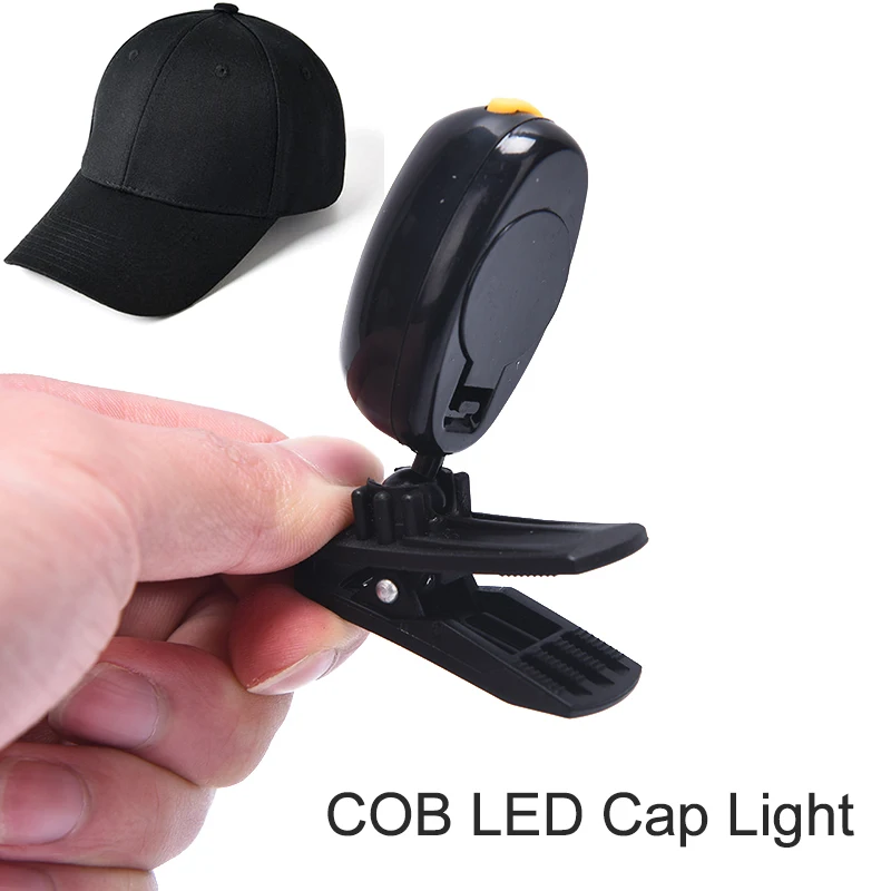 

1 шт. COB светодиодный налобный фонарь Кепки светильник 360 градусов поворотный зажим-на шапке светильник налобный фонарь 3 цвета на выбор