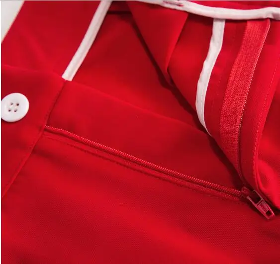 Брюки женские прямые до щиколотки со средней посадкой красные синие черные