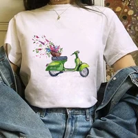 harajuku motorcycle print graphic tshirt summer fun fashion printing casual fashion women t shirt summer women tee shirt