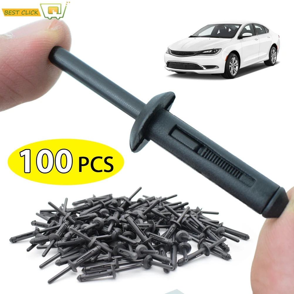 

100X Plastic Rivet Клип бампер Fender Retainer крепежи для Форда GM Chrysler Jeep Wrangler 06 - 18 Dodge Avenger OE # 6506007AA