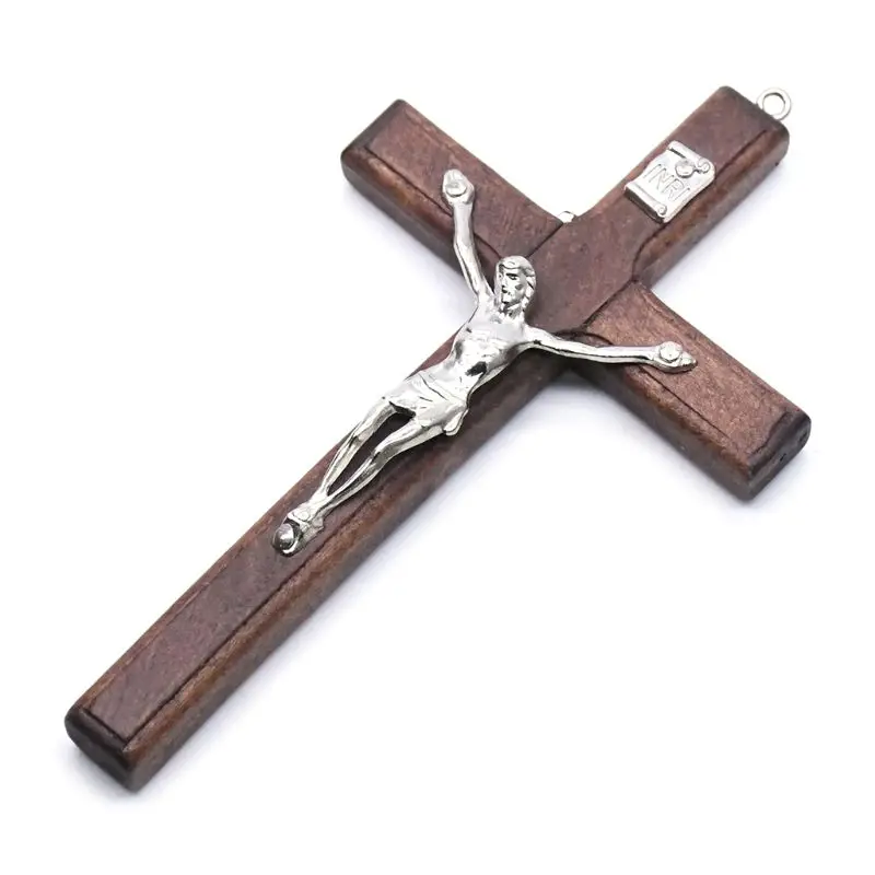 

5x Wooden Christ Jesus Cross Suffering Statue Religious Prayer Crucifix Pendant Decotate Suit