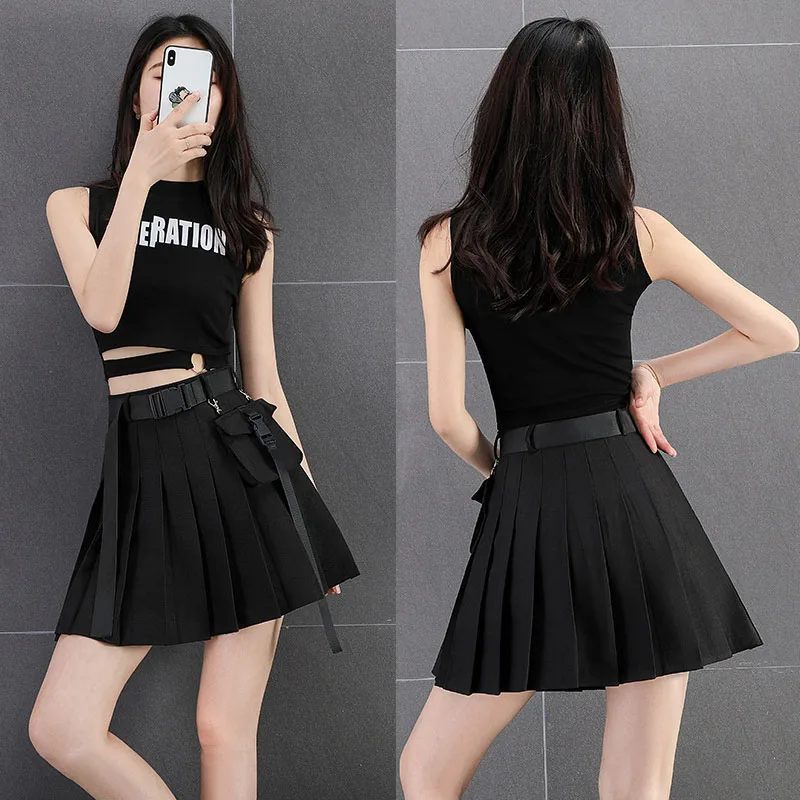 Новинка 2020 модная женская мини юбка в Корейском стиле Женская Харадзюку с