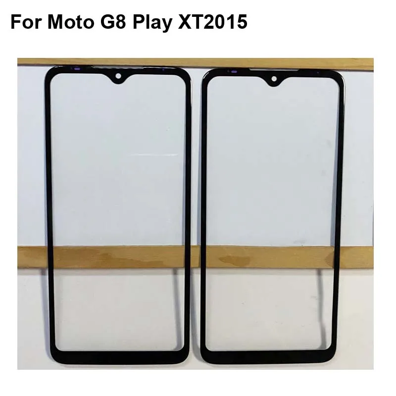 

2 шт. для Moto G8 Play XT2015 переднее ЖК-стекло объектив сенсорный экран G 8 Play Сенсорная панель внешнее стекло экрана без гибкости