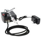 Аэрограф гравитационный с компрессором, краскопульт для рисования, маникюра, ремесла, распыления тортов, набор инструментов для ногтей