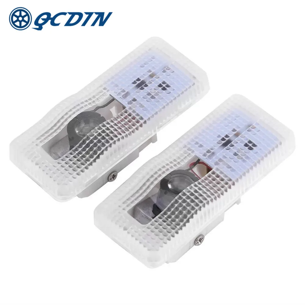 

QCDIN For PEUGEOT LED Car Welcome Door Light HD Logo Projector Light For 407 2003 --2010 Auto Lamps