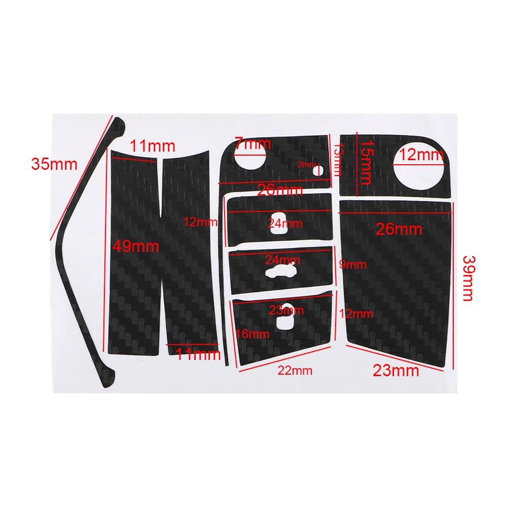 FORAUTO углеродного волокна для игры в гольф черный наклейка на ключ от автомобиля