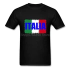 2018 популярная мужская футболка для отдыха с итальянским флагом, футболка с коротким рукавом и круглым вырезом, футболка из органического хлопка, низкая цена, Мужская футболка с итальянским флагом