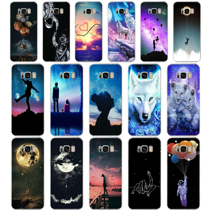 67AA Звезда Луна Космос астронавт Забавный подарок Мягкий Силиконовый ТПУ чехол