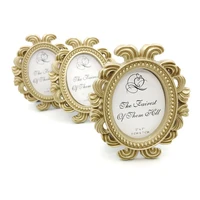 1pcs x gold oval baroque photo frame golden wedding favors name card holder decorations bridal shower party giveaways