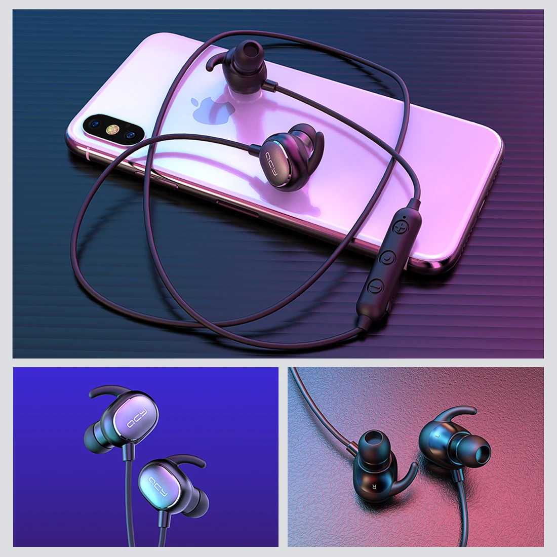 

QCY QY19 HIFI TRUE Stereo Neckband Headphone Wireless Bluetooth Earphone IPX4 Waterproof Sport Magnetic Sweatproof Headset
