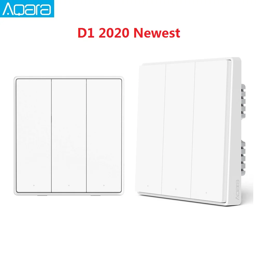 Умный настенный выключатель Aqara D1 Zigbee Беспроводной Выключатель с 3 кнопками