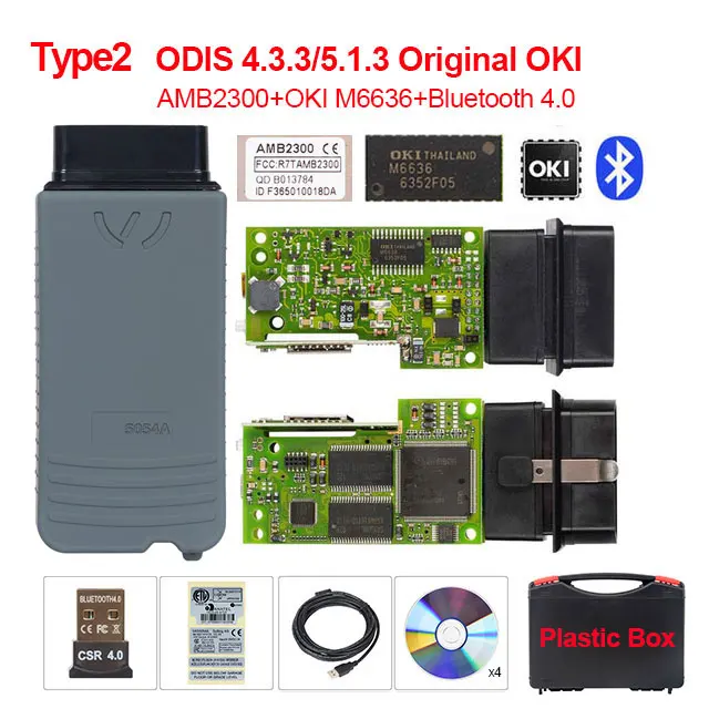 5054a ODIS v4.3.3 keygen 5054a 5.1.3 OKI полный чип OBD ii сканер автоматический считыватель кодов 5054 Bluetooth obd2 диагностический инструмент - Цвет: V4.33 OKI plastic