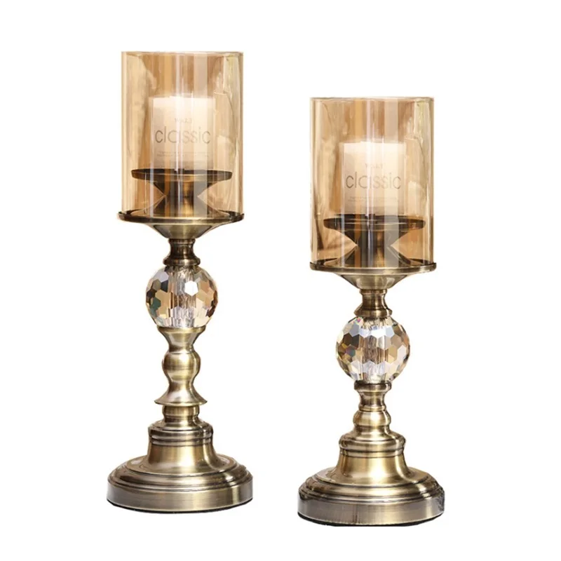 OUFULA лампа настольная в форме свечи с украшением виде кристаллов современный