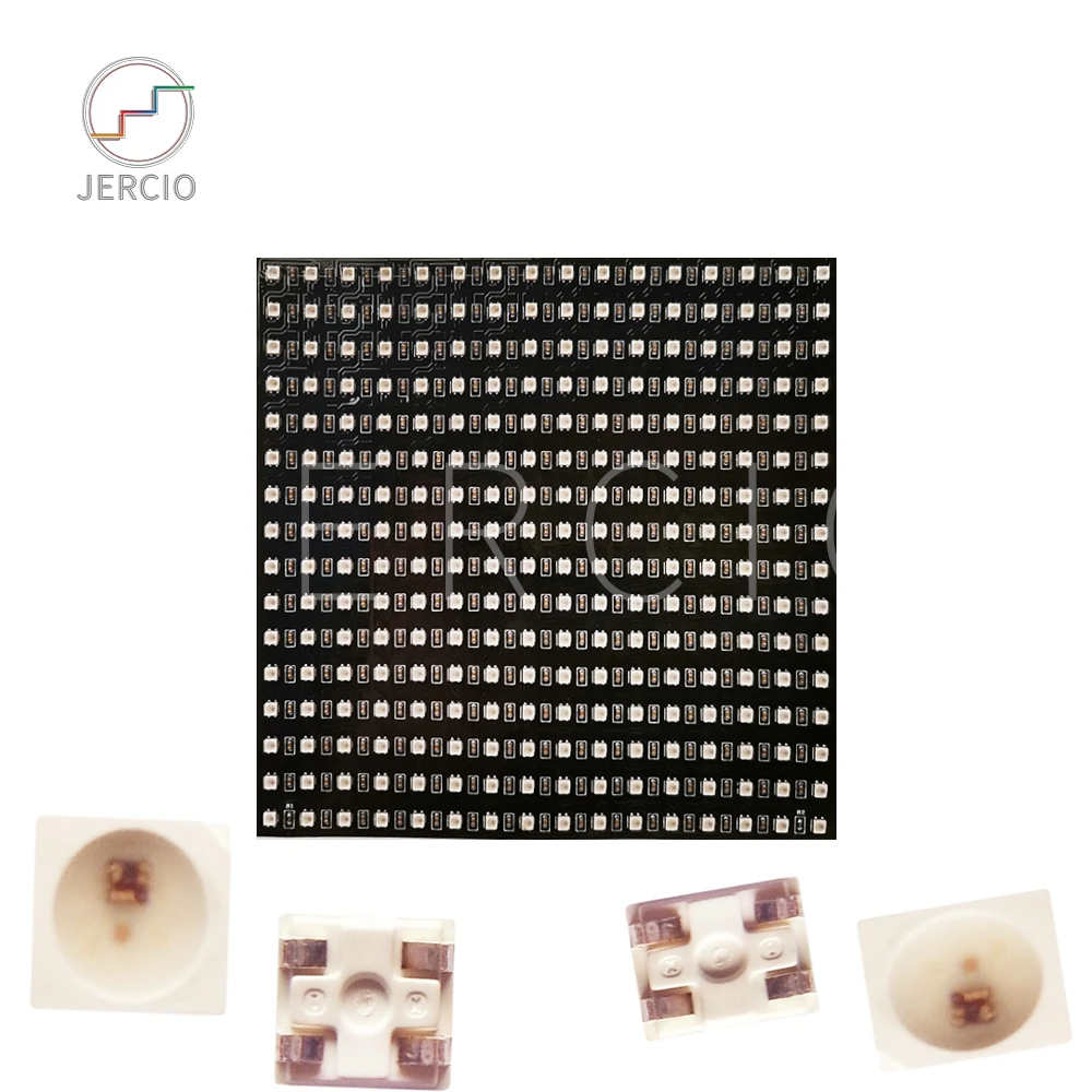 JERCIO 8X8 сменный ЖК-экран панель WS2812B SK6812 RGB DC5v SK6812 микросхема цифровой светодиодный программируемый индивидуально адресуемый