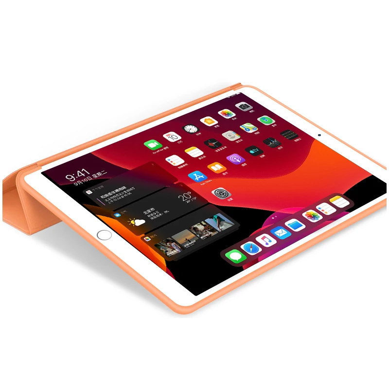 2019 для iPad10.2 дюймов 7th Gen полный кожаный чехол с карандашом держатель тонкий Tri-fold
