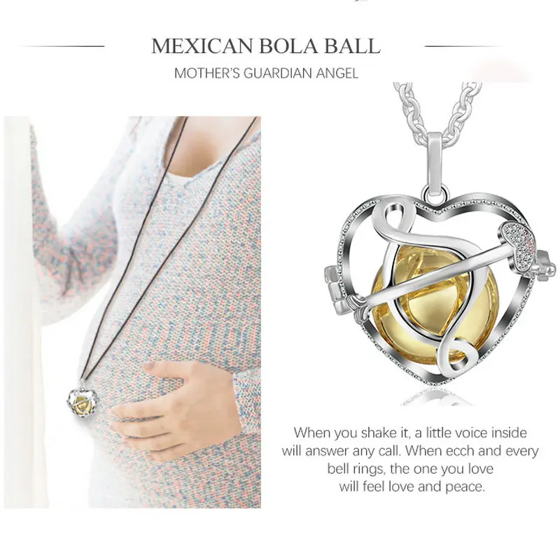 Eudora сердце клетка ожерелье с колокольчиками ювелирных изделий уникальный