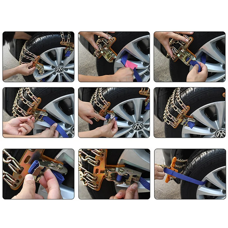 

Car Tire Snow Chain Emergency Chain Snow Mud Snow Chain Wheel Tire Snow Anti-skid Chains for Car Truck SUV Winter Ices-Breaker