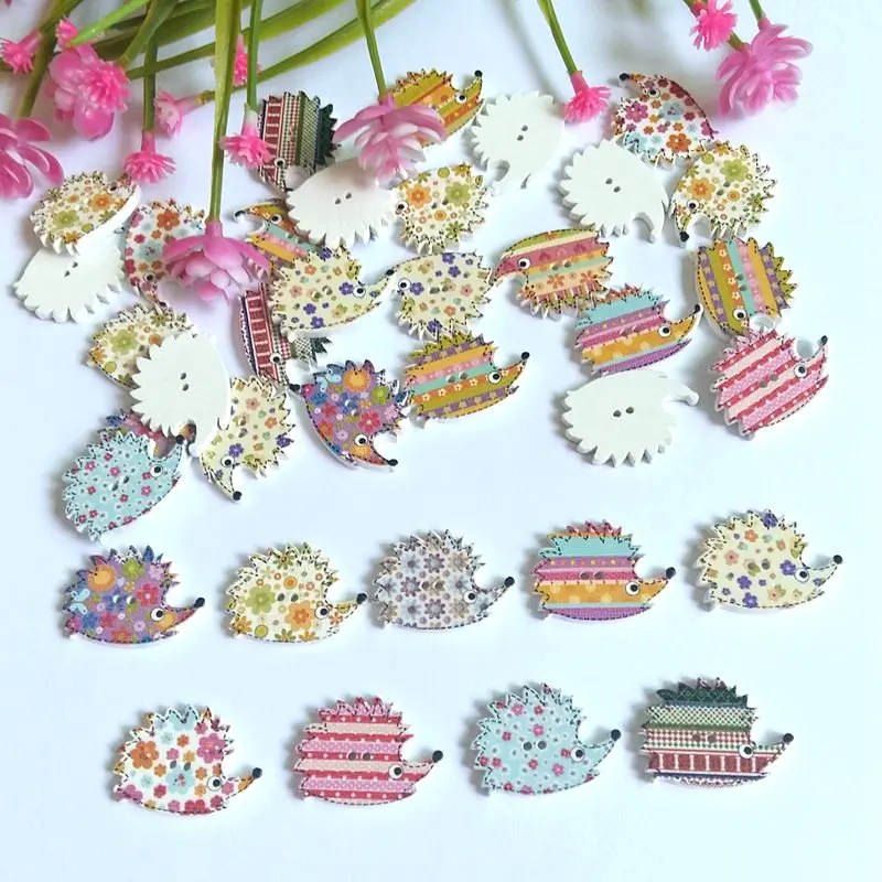 Пуговицы с двумя отверстиями деревянные пуговицы для рукоделия модные 50 шт./лот |