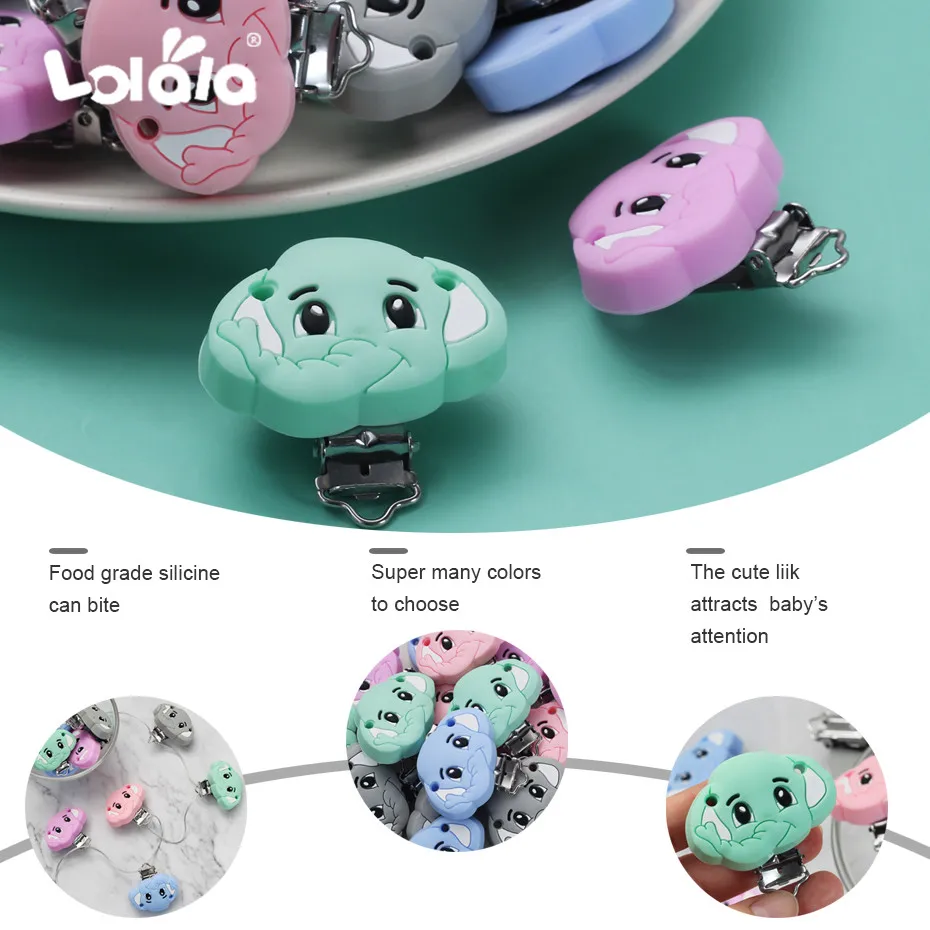 

10pcs Silicone Pacifier Clip Holder Soother Nursing Clips DIY Baby Teething Teether BPA Free Pacifier Chain Acces