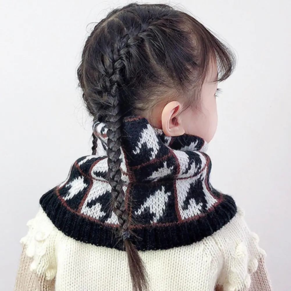 

Детский накладной воротник, детский шейный платок, вязаный зимний воротник для мальчиков и девочек, детский шарф, кольцо, теплая защита для ...