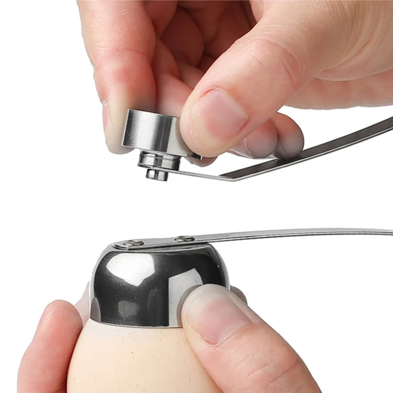 

Stainless Steel Egg Topper Cutter Shell Opener Durable Egg Open Cooking Kitchen Tool RT88