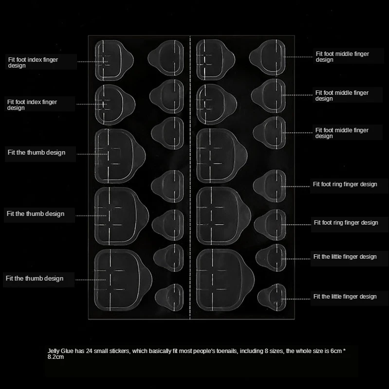 24 шт. наклейки для ногтей на пальцах ног | Красота и здоровье