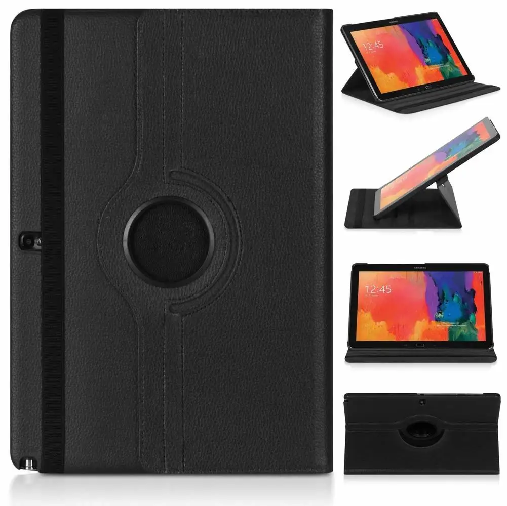 360 градусов вращающийся чехол с флипом кожзам для Samsung Galaxy Tab Note Pro 12 2 дюймов P900 P901