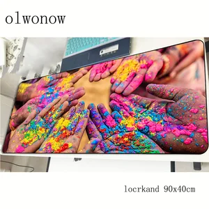 Коврик для мыши, 80x30 см, Holi Colors, большой красивый коврик для мыши, для ноутбука