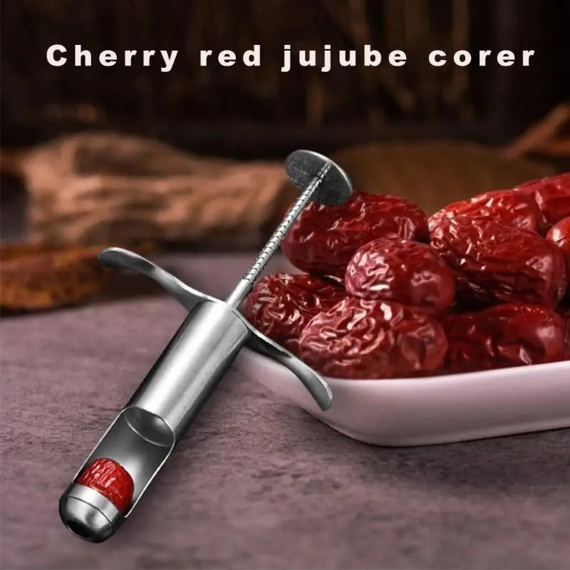 Нержавеющая сталь вишня Jujube Corer Pitter Фрукты Кухня оливковое ядро гаджет Stoner удалить яму инструмент семян вытолкать фруктовый Инструмент Горячий