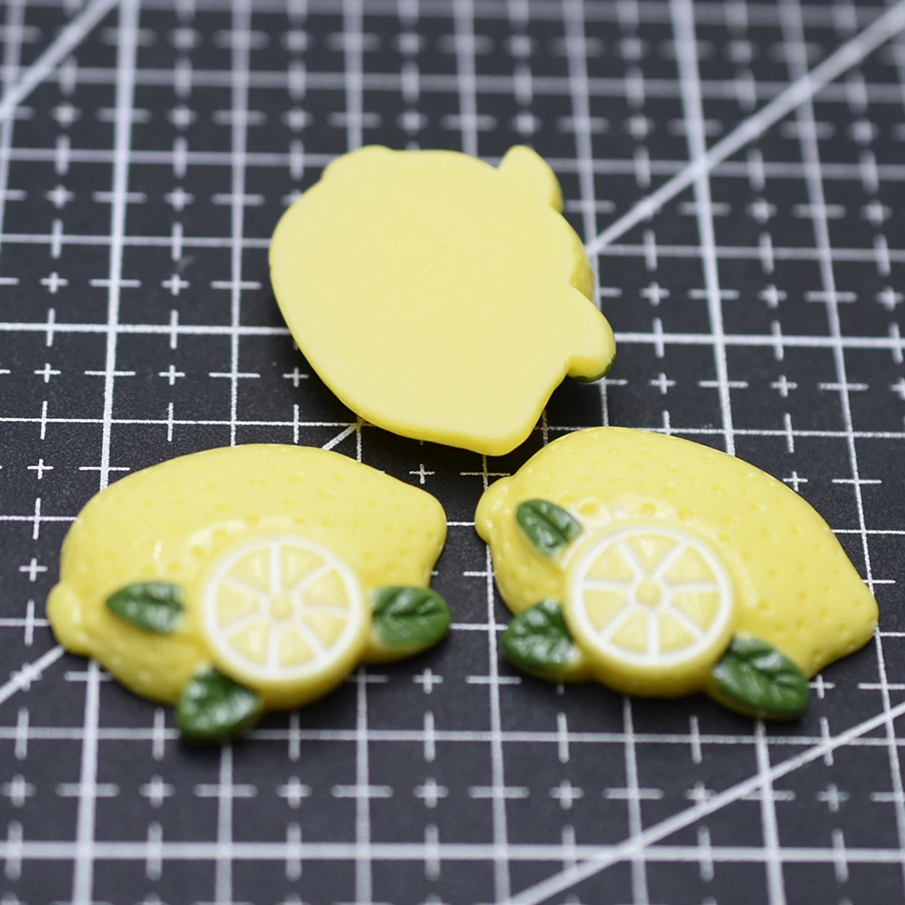 10 шт./лот каучуковая имитация фруктов желтого лимона 26*33 мм декоративные поделки бонсай для дома «сделай сам»